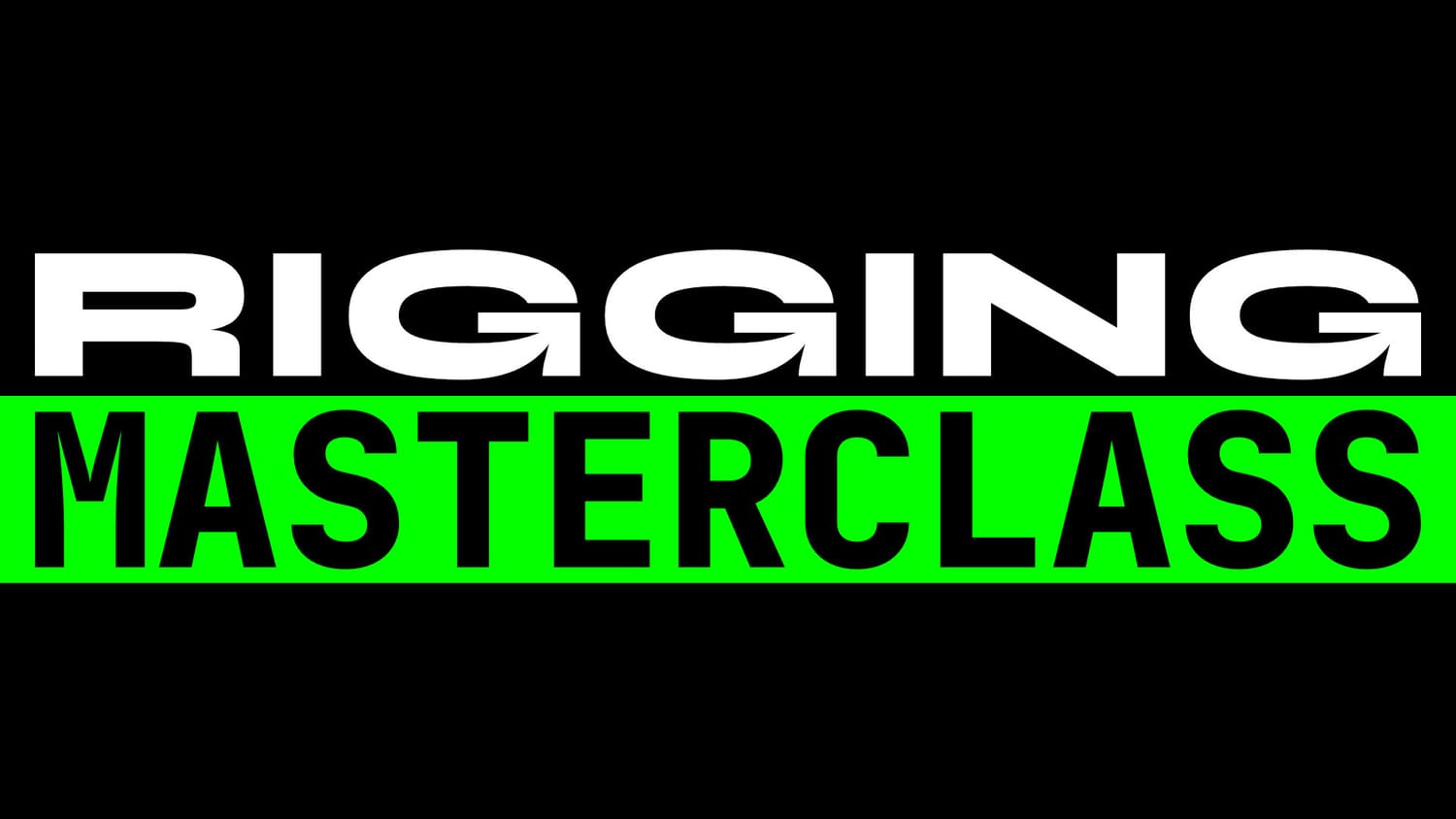 Rigging Masterclass thumbnail showing a character rig