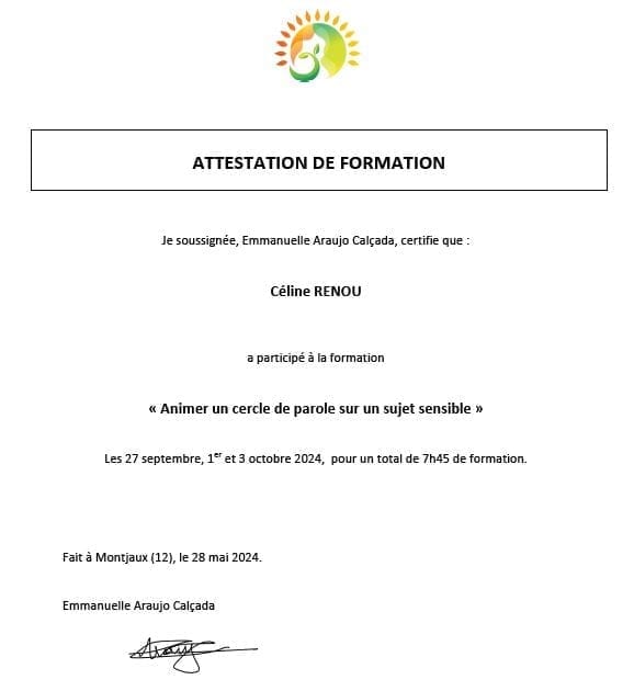 Diplôme de technicien en hypnose ericksonienne 