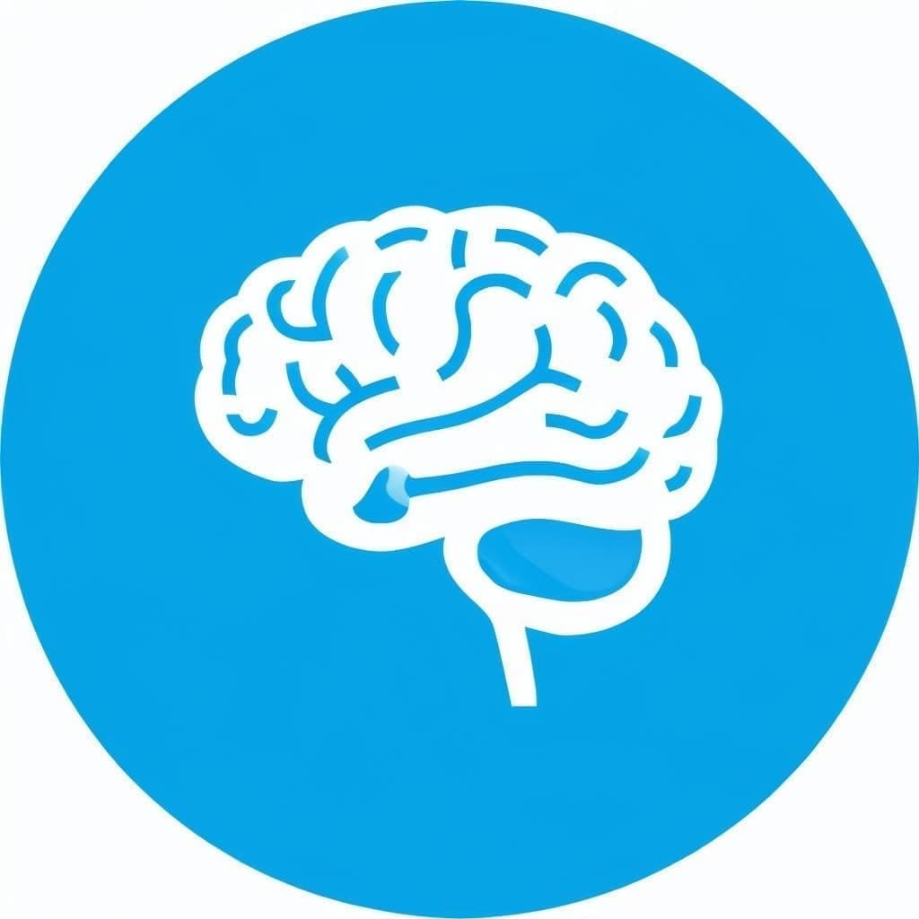 Icon representing the middle stage of Alzheimer's, showing a brain with more shaded areas, reflecting moderate cognitive decline.
