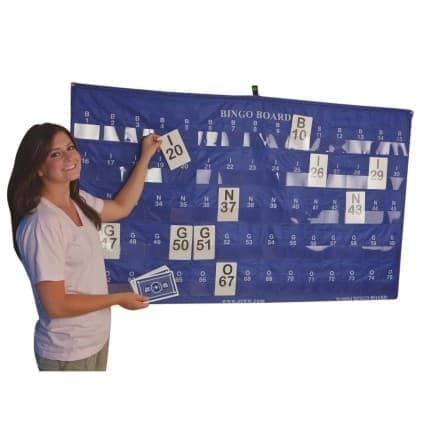 Manual Bingo Masterboard Pocket Chart for seniors – easy-to-read large pockets that hold Jumbo Bingo Calling Cards (sold separately) for enhanced memory care activities.