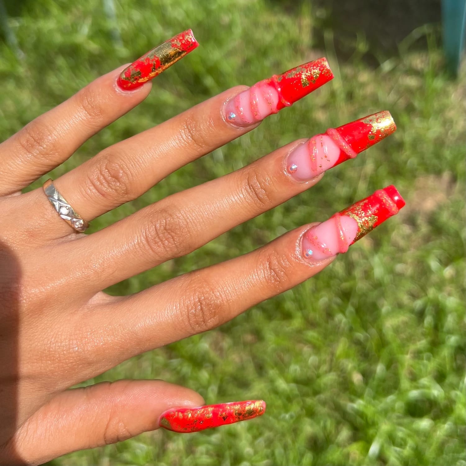 La pose Americaine / Gel X avec nailart 3D