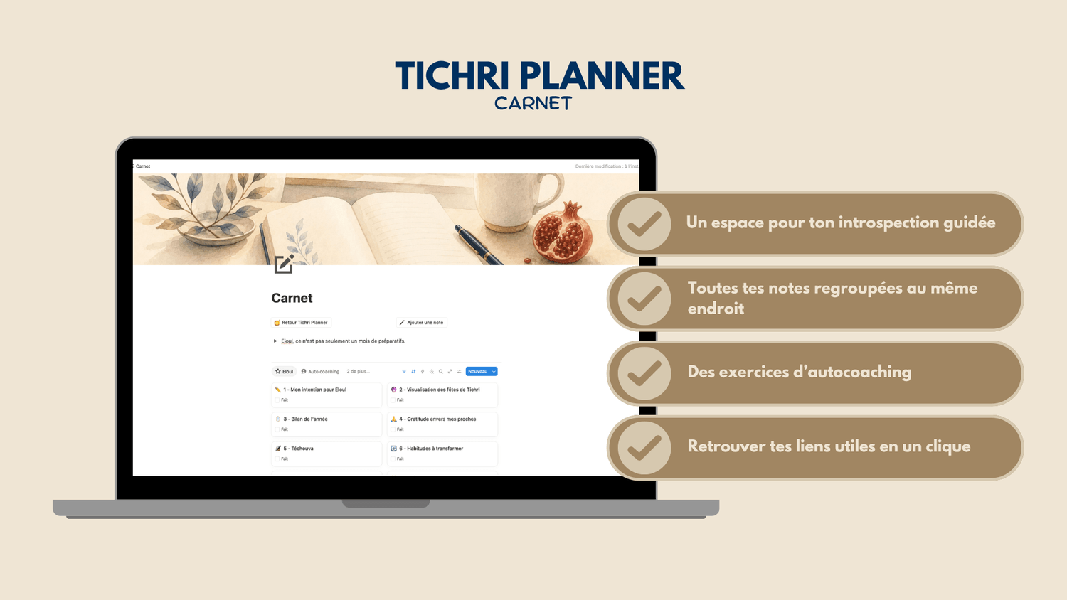 Tichri Planner - Carnet