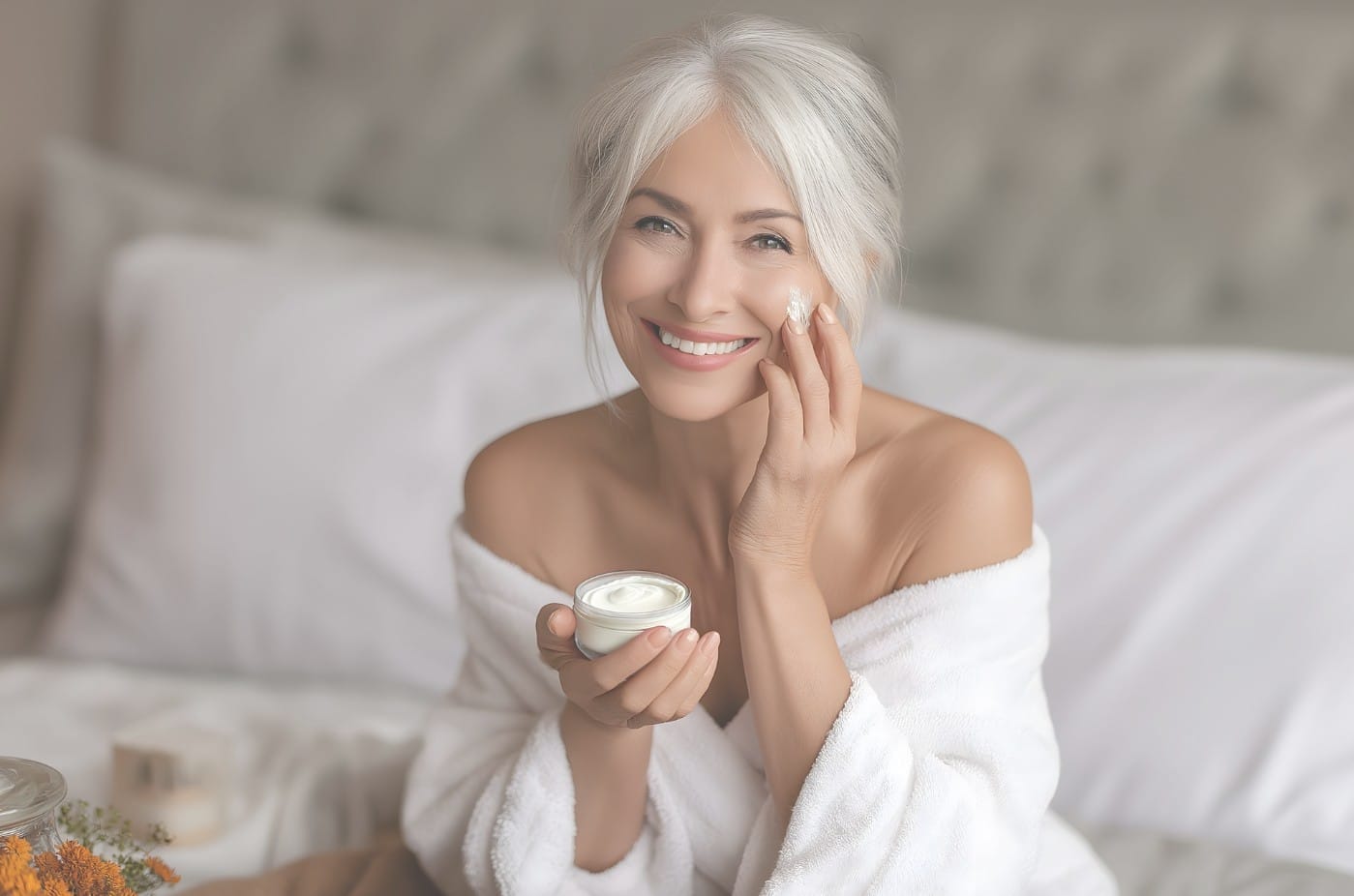 Tallow moisturizer used in a natural, nourishing daily skincare ritual.