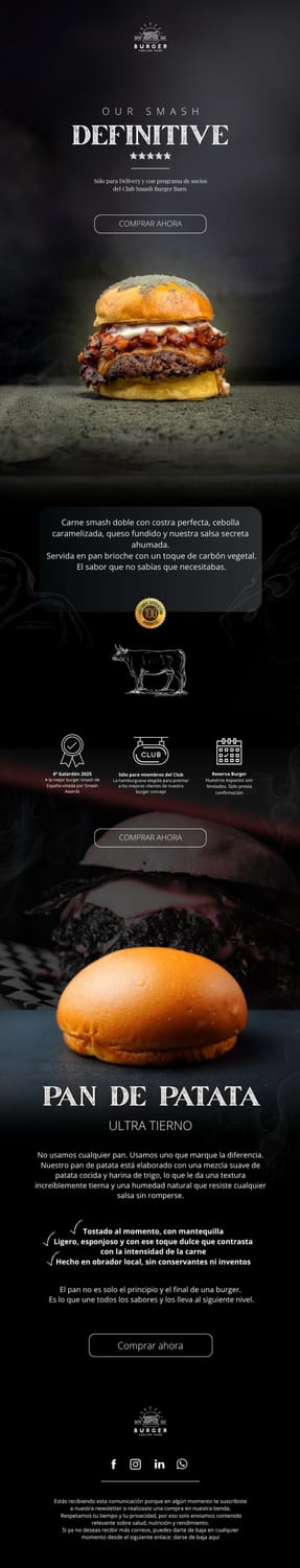 Email marketing para hamburguesería smash