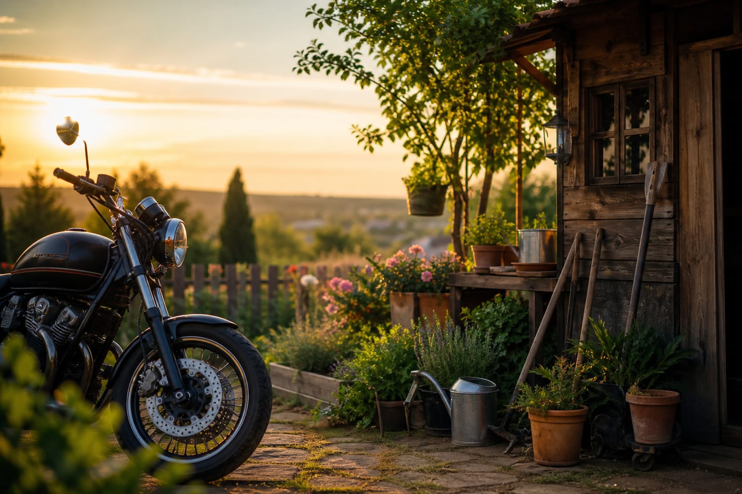 harmonie moto et côté nature