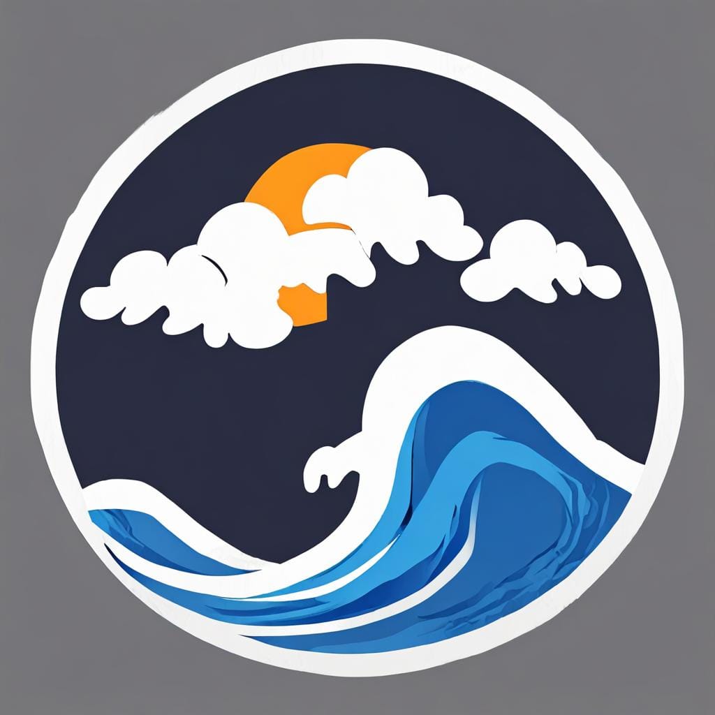 storm, wave, reaction