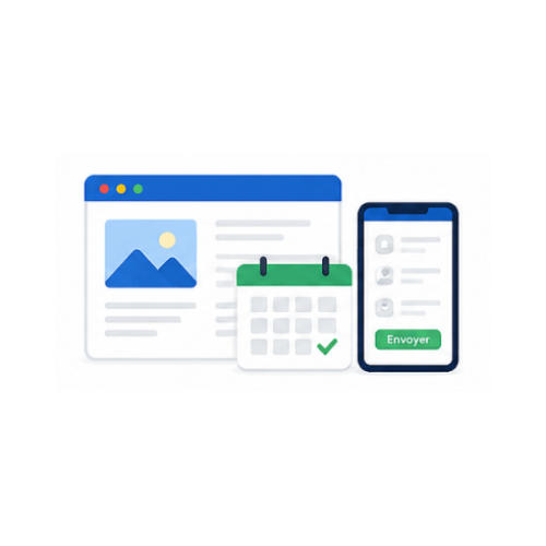 Formation présence web activité en ligne formulaire rendez-vous et tunnel de vente