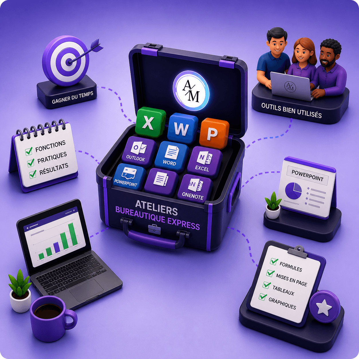 Ateliers bureautique express Word Excel PowerPoint Outlook pour gagner du temps au quotidien