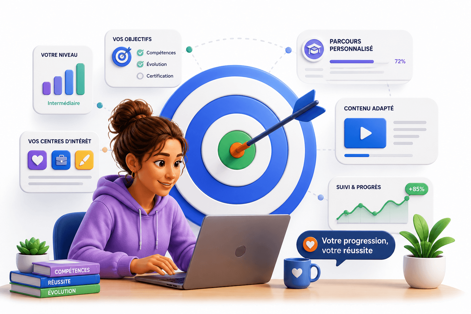 Parcours de formation personnalisé selon le niveau et les objectifs de chaque apprenant