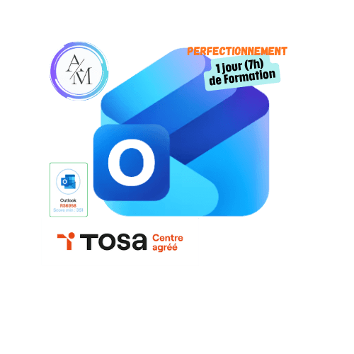 Formation Outlook Perfectionnement 7h avec certification TOSA Outlook à Vénissieux Lyon