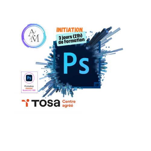 Formation Photoshop Initiation 21h avec certification TOSA Photoshop à Vénissieux Lyon - Centre agréé TOSA pour la certification Photoshop avec Apprendre Maintenant
