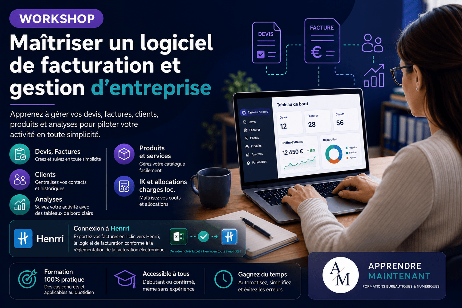 Workshop Maîtriser facturer et gérer son activité n'est qu'à un clic