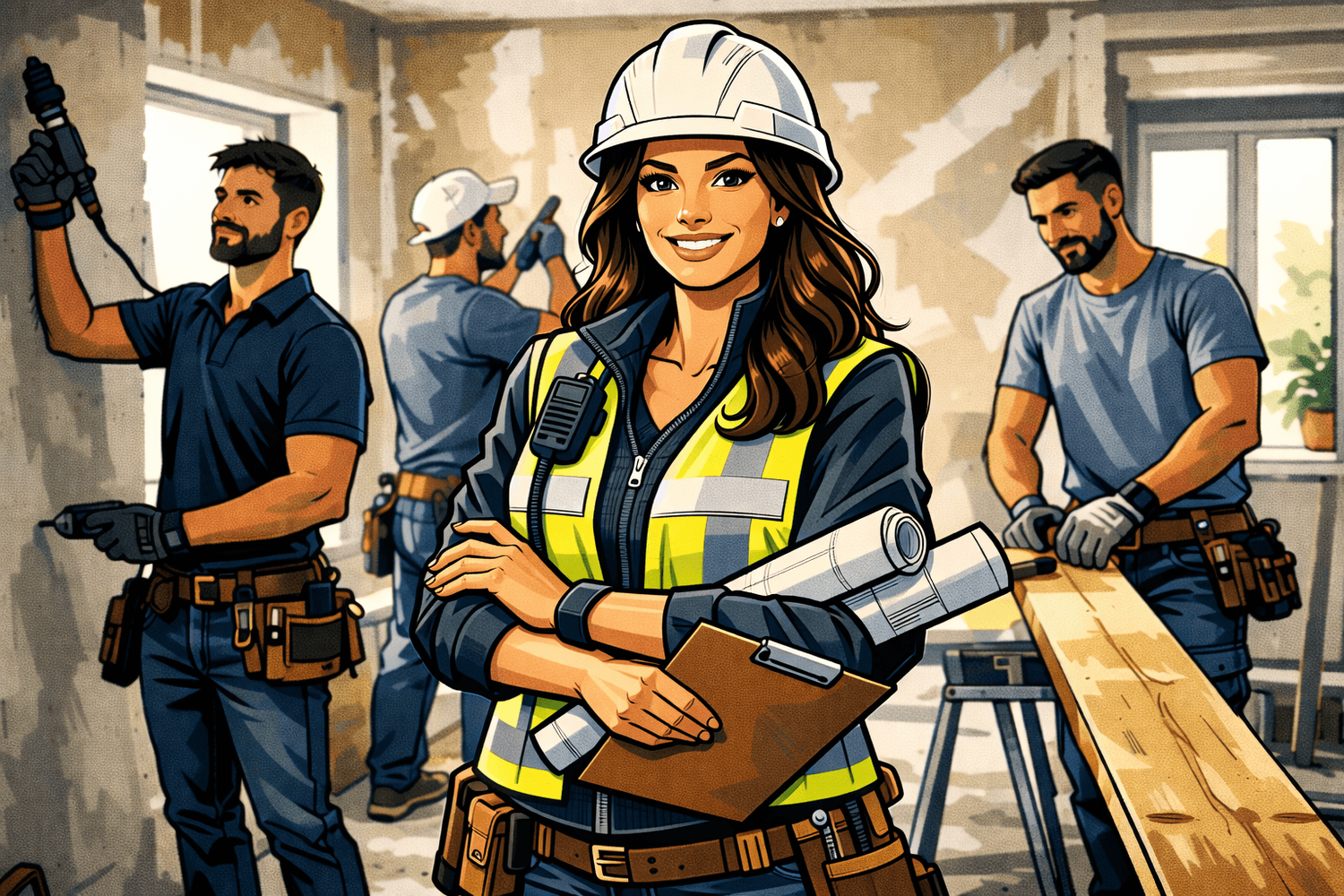 Entreprise de rénovation à Marseille – équipe de Kreat’iv Rénovation en intervention sur un chantier