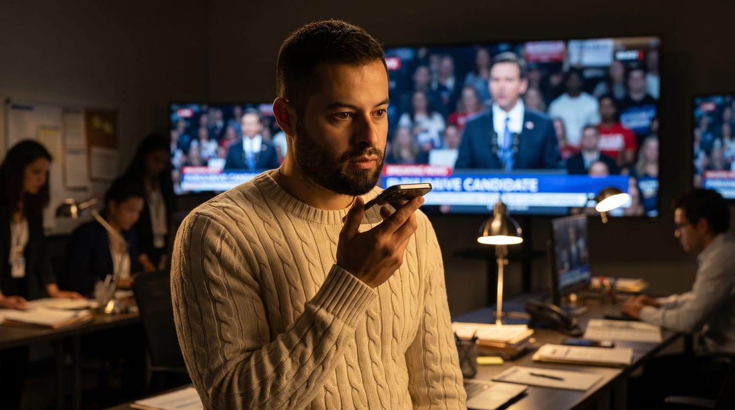 El estratega guía al candidato desde el war room