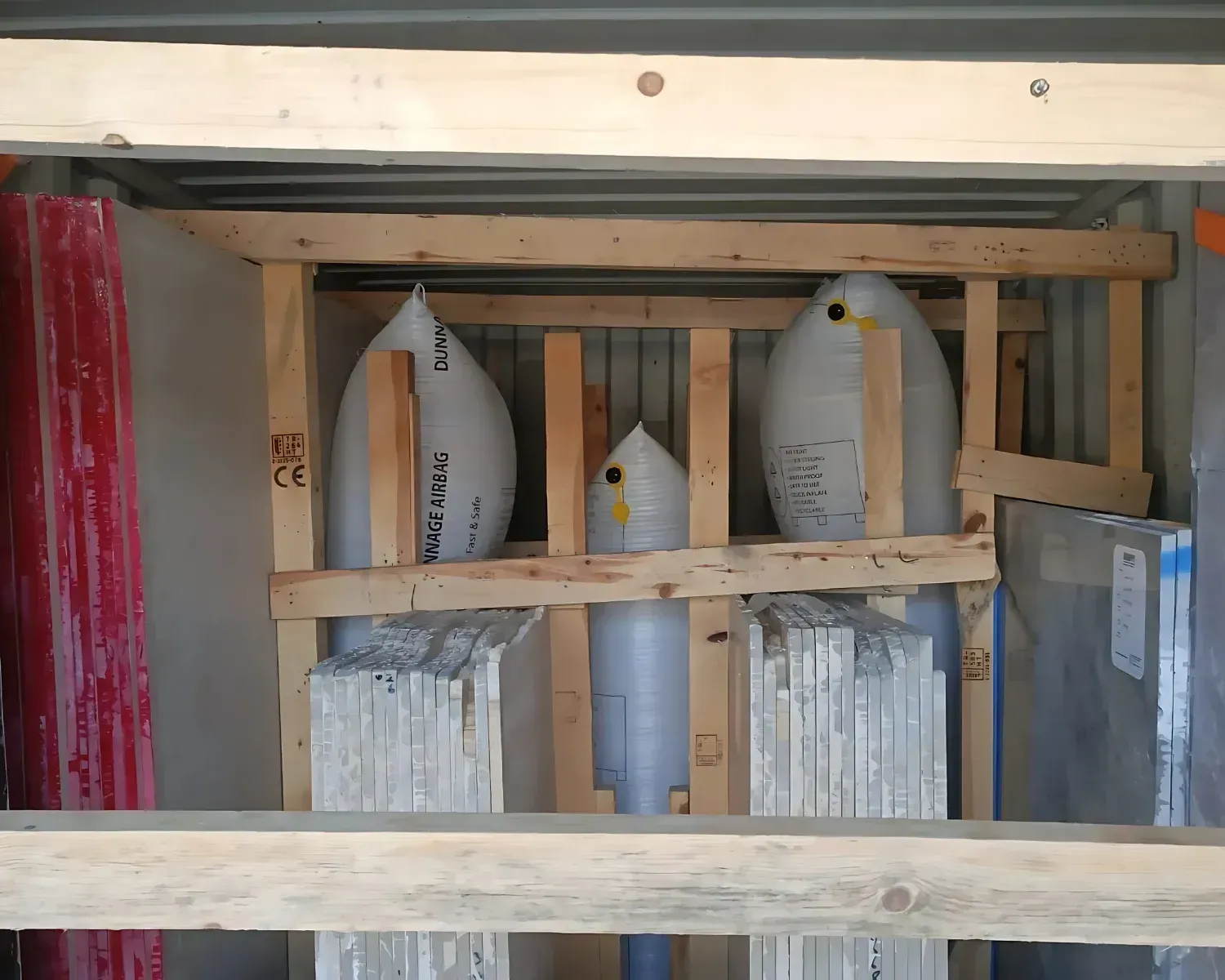 Final check — slabs spaced, strapped and ready to ship