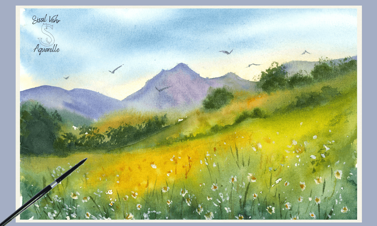 À fleurs de montagne à l’aquarelle – un pas à pas lumineux et fleuri