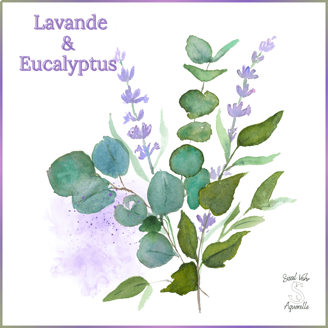 Lavande & Eucalyptus – Peindre un bouquet tout en douceur à l’aquarelle