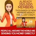People all around the world are sending you money DIRECTLY and immediately into your wallet all day long.
