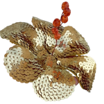 FLOR CAYENA EN LENTEJUELAS $20,00 USD