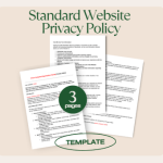 Standard Website  Privacy Policy Template