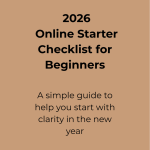 2026 Online Starter Checklist for Beginners: $7.99