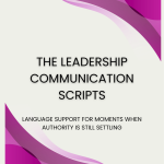 Leadership Communication Scripts