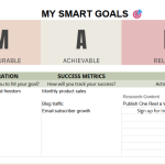 Free SMART Goals Planner (Google Sheets)
