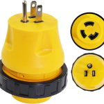 Adaptateur électrique de convertisseur RV 15A mâle à 30A femelle 125V