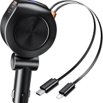 Chargeur de voiture rétractable 69 W, adaptateur de chargeur de voiture rapide 4 en 1