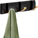 Portemanteau mural rétractable avec 3 crochets