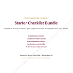 Structure Before Funding™ Starter Checklist Bundle