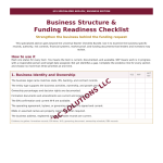 Business Structure & Funding Readiness Checklist